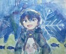 透明水彩でイラストを描きます 鮮やかな色彩で可愛いイラストをお届けします！ イメージ3
