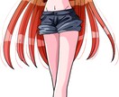 白背景全身美少女描きます ファッションイラストなどに！レトロテイストが目を惹きます イメージ3