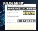 在庫欠品を防ぐ発注点計算ツールを提供します CSV一枚で欠品ゼロ、データは外部送信なし イメージ1