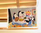 オリジナルの可愛いイラスト制作いたします お祝いのプレゼントや記念品に是非お使いください イメージ4