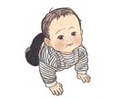 赤ちゃんの似顔絵イラストを描きます リアルすぎず・デフォルメしすぎない優しいタッチの似顔絵です。 イメージ4