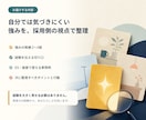 ES・面接で伝わるあなたの強みを整理します 採用側にはどう映るかを、本番前に一緒に整理します イメージ2