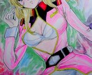 手描き同人イラストを描かせていただきます Å4のケント紙にアクリル絵の具で彩色するイラストです イメージ3