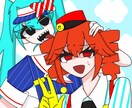 アニメ塗りの女性イラストお描きします 立ち絵やアイコンイラスト、ミニキャラなどなど承ります！ イメージ2