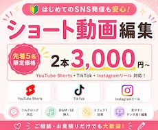 ショート動画を丁寧に編集します イメージ1