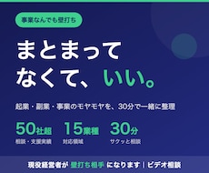 起業・副業・事業の壁打ち30分やります イメージ1