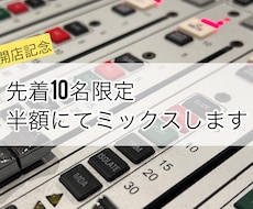 先着10名限定/プロエンジニアが丁寧にMIXします プロユーススタジオでのエンジニア歴25年の経験があります