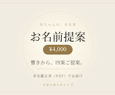 赤ちゃんの名前を響きと画数で提案します イメージ1