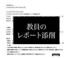 現役教員がレポート添削します レポート指導のプロがあなたのレポートを添削します！