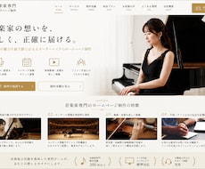 音楽家の洗練されたHP･Webサイトを制作します 専門用語がそのまま通じる！魅力を伝える音楽家専門HP制作