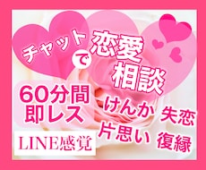 チャットで恋愛相談❤️60分間即レスします 失恋 復縁 喧嘩 片思い❤️恋愛の悩みの解決法一緒に探します