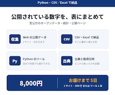公開データ収集・Pythonツールを作成します 規約とrobots.txtを確認して収集。出典の記録つき