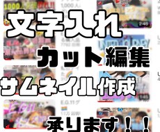 文字入れ　カット　動画編集いたします イメージ1