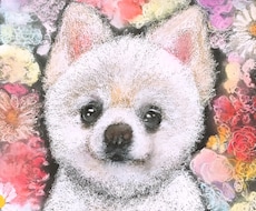 ペットの似顔絵をチョークアートで描きます イメージ1