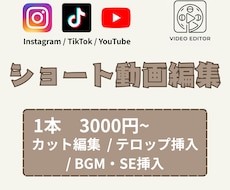 ショート動画編集承ります 理想の1本を。シンプル＆高品質な編集