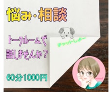60分1000円。トークルームでお話し聞きます アラフォー女性にお話し聞いてもらいませんか？誰でもOK♪