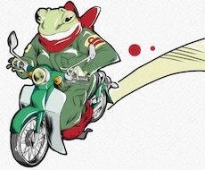 愛車とキャラが並ぶイラスト描きます オリジナルグッズ製作にどうぞ（デフォルメから漫画タッチまで）