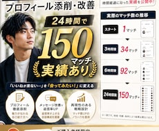 24時間150マッチ達成実績のプロフ添削します カッコいい！よりも、プロフ面白いですね！で繋がる！