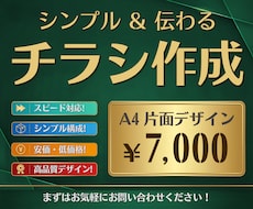 チラシ作成！シンプルでわかりやすいチラシ作成します 文章丸投げＯＫだから初めての方も安心！まずはご相談ください。