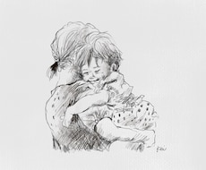 あったかスケッチデータ作成いたします 鉛筆デッサン風イラスト。お写真を元にデータ制作いたします。