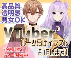 高品質！VTuber用パーツ分け立ち絵を制作します 3名様まで特別価格！実績集めにご協力をお願いいたします！
