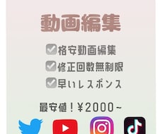 格安！24時間以内に動画編集します イメージ1