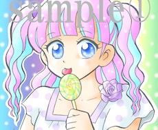 ファンシープリティーアイコン描きます 淡いパステルカラーの可愛いキャラをアイコンに使いませんか？