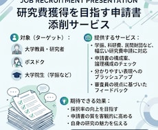 学振、科研費、民間財団などの添削1回をします イメージ1