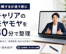 会社員のキャリアのモヤモヤを30分壁打ちします イメージ1