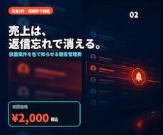 追客漏れを防ぐ顧客管理表を作ります 放置中の見込み客を色で知らせ 次の一手まで見える