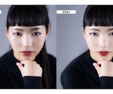 人物写真を自然に美しくレタッチします 肌・目元・メイクなど丁寧に仕上げます