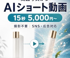 商品写真から15秒のAI動画を制作します イメージ1