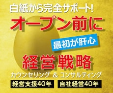 オープン前に肝心な「経営戦略」を、白紙から創ります イメージ1