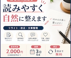 読みやすく自然な文章にリライトします ブログ・SNS・各種文章を丁寧に整えます！