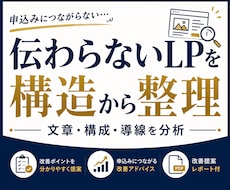 伝わらないLPを構造から整理します 文章・構成・導線を客観的に分析します