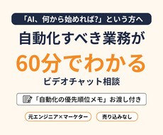 AIで何を自動化すべきか60分で一緒に整理します イメージ1