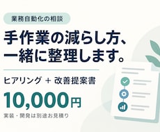 業務自動化の進め方を整理し提案します イメージ1