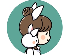 SNSで可愛く目立つアイコン！横顔イラスト描きます シンプルな横顔のアイコン描きます！