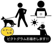 人物のピクトグラムお作りします イメージ1