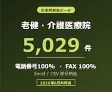 老健・介護医療院の営業リスト提供します イメージ1