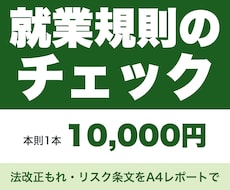 社労士が就業規則の現状確認レポートを作成します イメージ1
