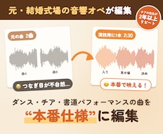 ダンス・チア・書道パフォーマンスの曲を編集します イメージ1