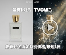 撮影不要！高級感ある商品PV・イメージ動画作ります !その商品写真、映画のワンシーンに