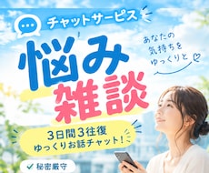 3日間3往復チャットでじっくりお話を聞きます 電話相談は苦手。マイペースに書きたい方、初めて利用におすすめ