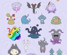 デェフォルメモンスターイラスト作成いたします イメージ1