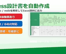 既存Accessシステムの設計書を作成します イメージ1