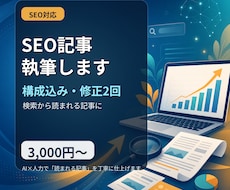 SEO意識のブログ記事を構成込みで執筆します イメージ1