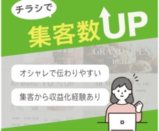 スッと伝わり、集客に役立つチラシをお作りします イメージ1