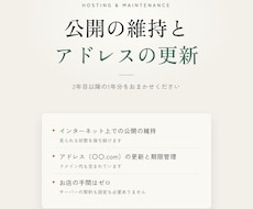 ホームページの公開と管理を1年分承ります イメージ1
