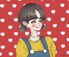 アイコン、イラスト描きます お洋服が好きな人やカップル、淡いタッチがすきな方へ！